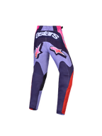 Alpinestars Pantaloni Fluid Hunt Ragazzo 2027, pantaloni da motocross viola e rosa con logo Astars e vestibilità sportiva.