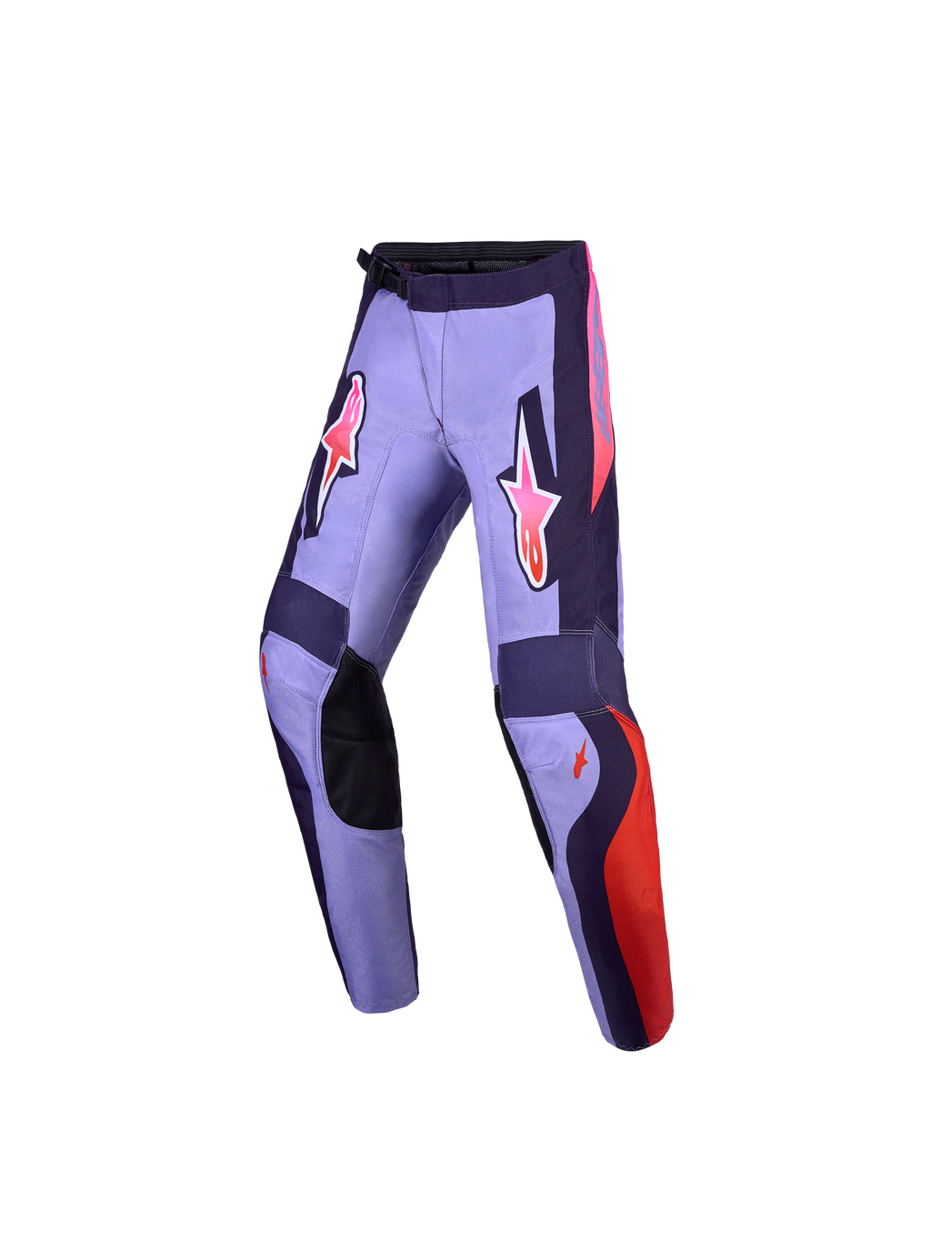 Alpinestars Pantaloni Fluid Hunt Ragazzo 2027, pantaloni da motocross per ragazzi, viola e rosa, in tessuto 600D resistente con vestibilità sportiva ergonomica e rinforzi sulle ginocchia.