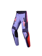 Alpinestars Pantaloni Fluid Hunt Ragazzo 2027, pantaloni da motocross per ragazzi, viola e rosa, in tessuto 600D resistente con vestibilità sportiva ergonomica e rinforzi sulle ginocchia.