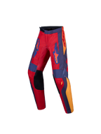 Alpinestars Pantaloni Fluid Hunt ragazzo, pantaloni da motocross rossi e grigi, con ginocchia rinforzate e pannelli stretch.