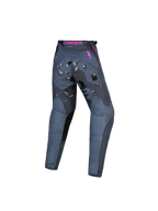 Alpinestars Pantaloni Fluid Lone Ragazzo 2027, pantaloni motocross grigio mimetico e viola, polifabric 600D, vista posteriore.