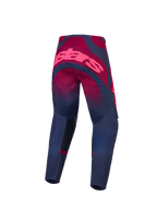 Alpinestars Pantaloni Stella Techstar Swan, pantaloni da motocross da donna, cremisi e grigio scuro, vestibilità racing per fuoristrada, vista posteriore