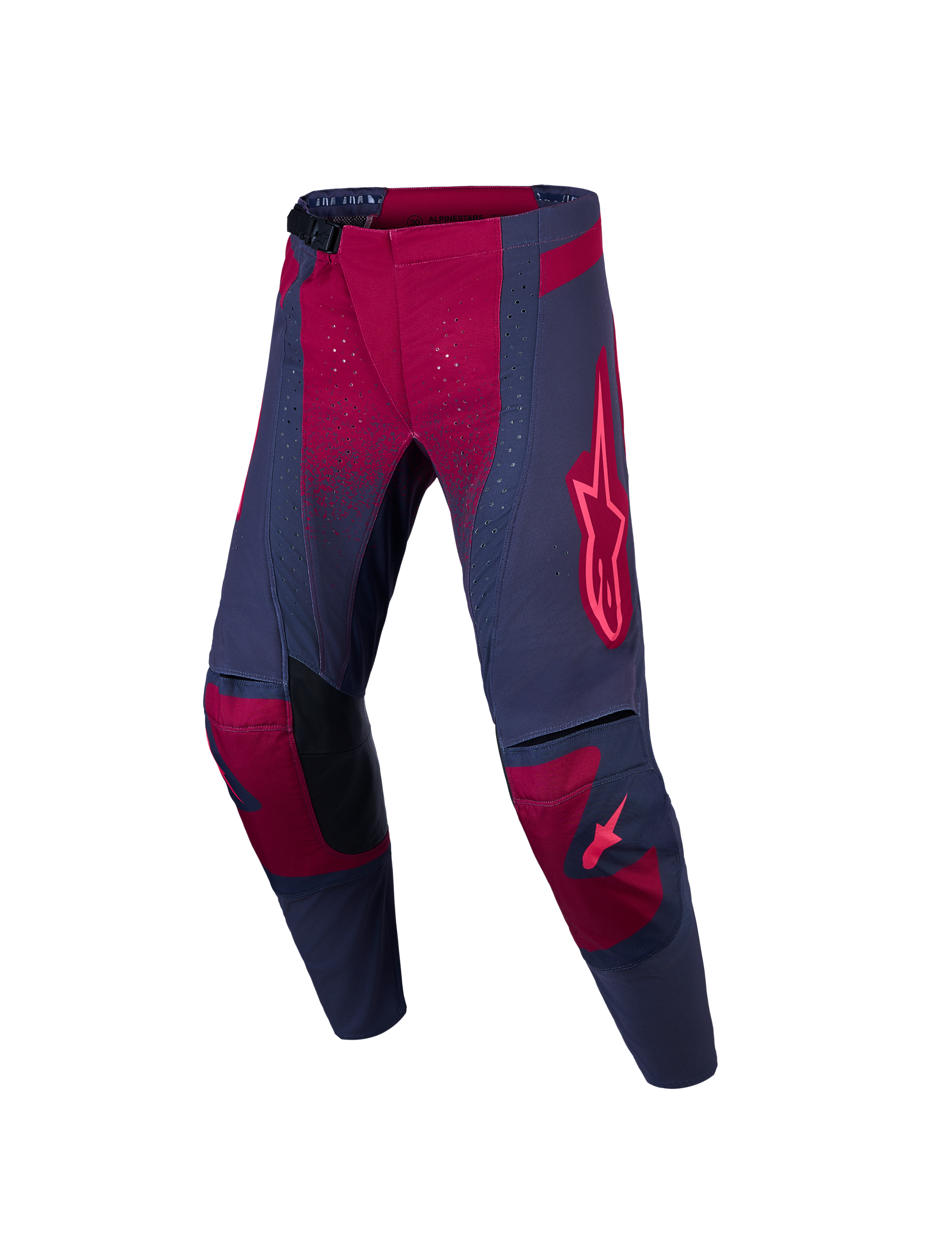 Alpinestars Pantaloni Stella Techstar Swan, pantaloni da motocross da donna, grigio e rosso, con pannelli traforati per il flusso d'aria e costruzione ergonomica off-road
