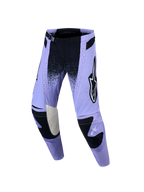 Alpinestars Stella Techstar Swan, pantaloni da motocross per donna, taglia 30, viola e neri, con pannelli in pelle sulle ginocchia e fibbia magnetica SX2, abbigliamento tecnico off-road
