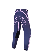 Alpinestars pantaloni Stella Fluid Apex V2, pantaloni motocross da donna, grigi e rosa, vista posteriore con rinforzi sulla seduta