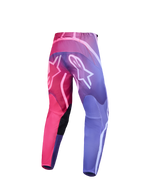 Alpinestars Pantaloni Stella Fluid Kepler, pantaloni motocross da donna, viola e rosso, con logo bianco e tessuto rinforzato.