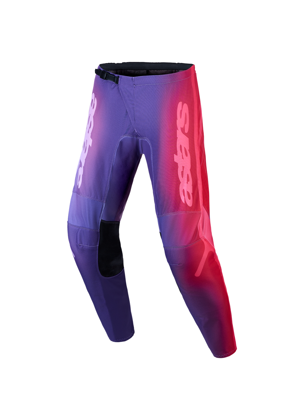 Alpinestars Stella Fluid Kepler, pantaloni da motocross da donna, sfumatura viola e rossa, design racing fuoristrada con logo astars.