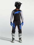Alpinestars Maglia Supertech Hiten AFD e Gear Set, completo motocross uomo, nero e blu, vestibilità ergonomica.