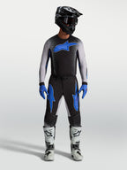 Alpinestars Maglia Supertech Hiten AFD e Gear Set, completo motocross uomo, nero e blu, vestibilità ergonomica.