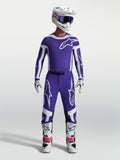 Alpinestars Maglia Supertech Vesta e Supertech Vesta, completo motocross da uomo, blu e bianco, vestibilità atletica professionale, materiali leggeri e traspiranti.