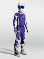 Alpinestars maglia e completo Supertech Vesta, kit motocross uomo, blu e bianco, vestibilità atletica.