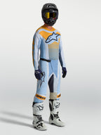 Alpinestars Maglia Techstar Maven e Techstar Maven Gear Set, completo motocross da uomo, blu polvere e arancione, race fit.