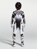 Alpinestars Maglia Techstar Swan AND Techstar Swan Gear Set, completo da motocross da uomo, nero e bianco con grafiche puntinate, vestibilità atletica racing per prestazioni off-road.