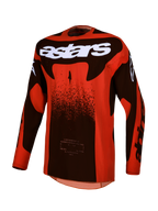 Alpinestars Maglia Techstar Swan, maglia motocross da uomo, rosso cardinale e nero, tessuto elasticizzato off-road.