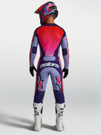 Alpinestars maglia Racer Air Hunt, maglia da motocross da uomo, viola e rosa, mesh traspirante, vista posteriore racing