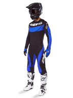 Alpinestars Completo Techstar Dreem 2025, completo motocross uomo, nero e blu, abbigliamento racing off-road ventilato.