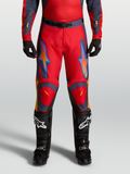 Alpinestars Pantaloni Racer Hunt 2027, pantaloni da motocross da uomo, rosso e grigio, vestibilità pre-curvata da gara.