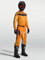 Alpinestars Racer Amber Gear Set, completo da motocross uomo, maglia e pantaloni arancione e blu, tessuto tecnico off-road