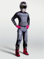 Alpinestars maglia Racer Amber 2027 e Racer Amber Gear Set, completo da motocross da uomo grigio e rosa, vestibilità sportiva