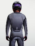 Alpinestars Maglia Racer Amber, maglia da motocross off-road da uomo, grigia e lilla chiaro, vista posteriore