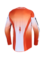 Alpinestars maglia Racer Amber, maglia da motocross uomo, rossa e bianca, vista posteriore, traspirante con fondo allungato.