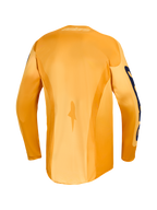 Alpinestars maglia Racer Amber 2027 e Racer Amber Gear Set, maglia motocross arancione e blu scuro, vista posteriore.