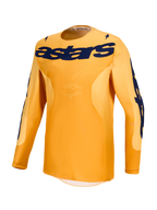 Alpinestars maglia Racer Amber e Racer Amber Gear Set, maglia da motocross da uomo arancione e blu in poliestere traspirante.