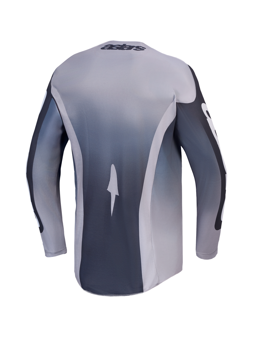 Alpinestars Racer Amber Jersey, maglia da motocross, vista posteriore, grigio e grigio antracite, tessuto tecnico traspirante per prestazioni elevate, abbigliamento off-road
