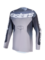 Alpinestars Maglia Racer Amber, maglia da motocross da uomo, grigio e lilla chiaro, in tessuto tecnico traspirante con logo astars sul petto, ideale per prestazioni off-road.