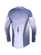 Alpinestars Maglia Racer Amber AND Racer Amber Gear Set, maglia da motocross da uomo grigio e blu, vista posteriore in mesh.