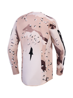Alpinestars Maglia Racer Lone, maglia da motocross da uomo, desert camo e nero, vista posteriore con orlo allungato.