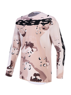 Alpinestars Maglia Racer Lone, maglia da motocross da uomo, sabbia e nero con motivo camouflage desert, in poliestere traspirante per off-road, grafica astars sul petto