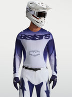 Alpinestars Maglia Racer Air Amber, maglia da motocross per uomo, blu e bianca, in mesh traspirante per prestazioni off-road.