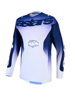 Alpinestars Maglia Racer Air Amber, maglia da motocross da uomo, blu e bianca, in mesh traspirante per ventilazione ottimale