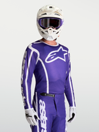 Alpinestars Maglia Fluid Apex V2, maglia da motocross da uomo, blu e bianca, in tessuto tecnico traspirante.