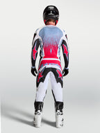 Alpinestars 2027 Fluid Drag Gear Set, completo MX da uomo, bianco e rosso, in politessuto traspirante, vista posteriore