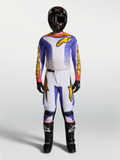 Alpinestars maglia Fluid Drag e Fluid Drag gear set, completo motocross da uomo, blu, oro e bianco, tessuto elasticizzato.