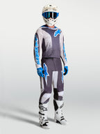 Alpinestars Fluid Drag Gear Set, completo MX da uomo, grigio e blu, maglia e pantaloni coordinati per motocross racing