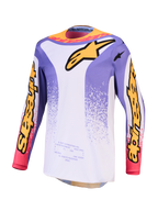 Alpinestars maglia Fluid Drag, maglia motocross da uomo, lilla chiaro e blu iris, in politessuto traspirante.
