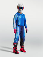 Alpinestars maglia Fluid Kepler, maglia da motocross da uomo, blu, traspirante, vestibilità atletica, kit da fuoristrada