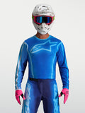 Alpinestars Maglia Fluid Kepler, maglia motocross da uomo, blu, vestibilità ergonomica e leggera per off-road