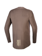 Alpinestars Maglia Supertech Air Gold, maglia da motocross marrone con fori laser e grafica posteriore oro