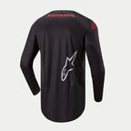 Alpinestars Maglia Honda Racer Iconic, maglia da motocross da uomo a maniche lunghe, nera con dettagli rossi e bianchi, vista posteriore con logo Honda e grafica Alpinestars