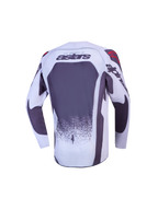 Alpinestars maglia Ragazzo Supertech Swan, maglia da motocross, vista posteriore, grigio e bianco, logo astars e tessuto mesh traspirante