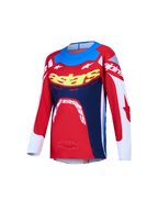 Alpinestars Maglia Supertech Dyna Ragazzo, maglia da motocross racing per ragazzi, rosso e blu navy, in mesh elasticizzato con vestibilità atletica