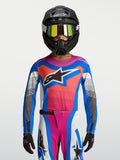 Alpinestars maglia Supertech Maven ragazzo 2027, maglia da motocross blu e arancione corallo, costruzione in mesh leggero
