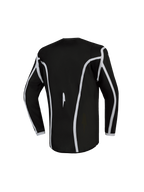 Alpinestars Maglia Fluid Apex V2 Ragazzo, maglia da motocross nera e argento, vista posteriore con design ergonomico.
