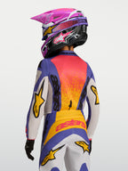 Alpinestars Maglia Fluid Drag Ragazzo 2027, maglia da motocross per ragazzi, viola e arancione, in tessuto leggero e traspirante