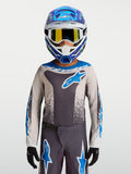 Alpinestars Maglia Fluid Drag Ragazzo 2027, maglia motocross per ragazzo, grigia e blu, in poliestere traspirante