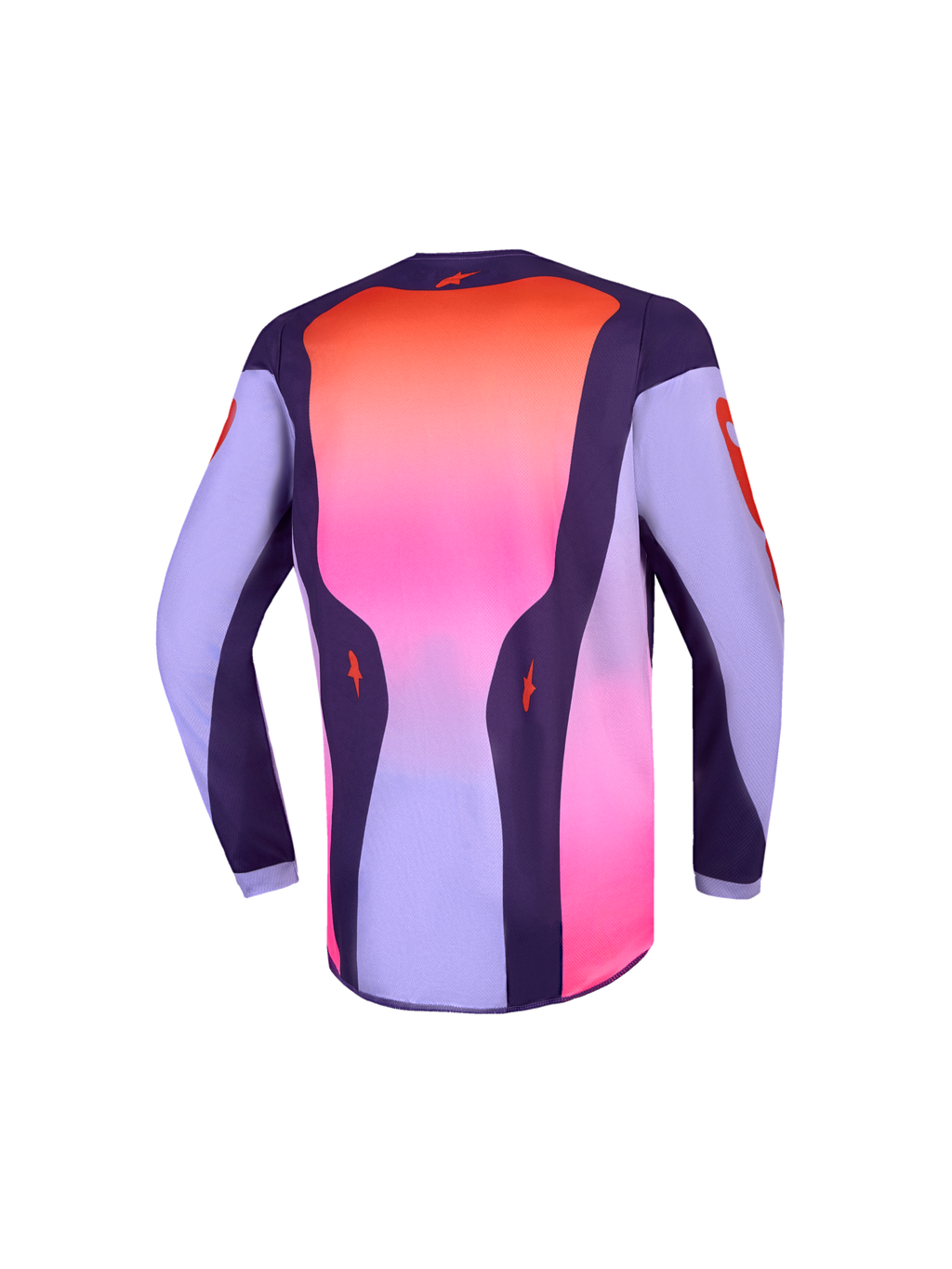 Alpinestars Maglia Fluid Hunt Ragazzo 2027, maglia motocross per ragazzi, viola e rosa, pannello posteriore allungato